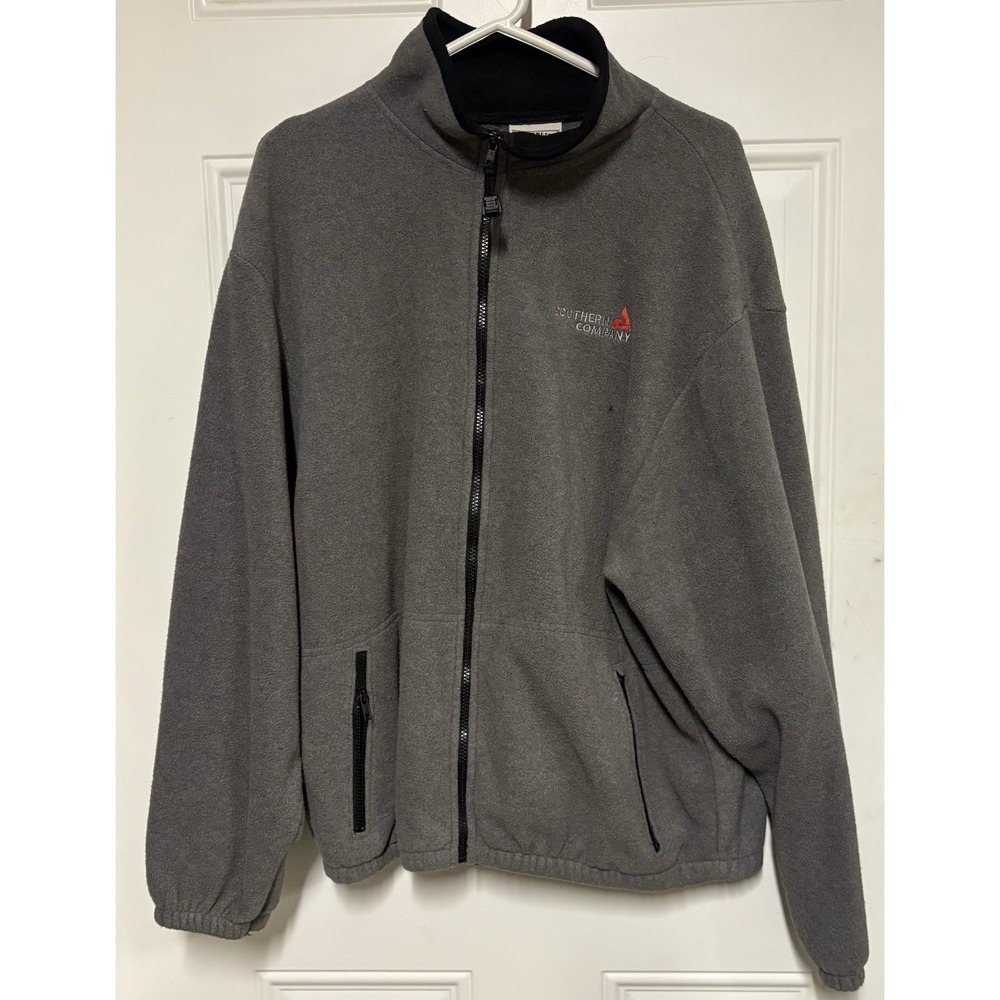 Vtg Southern Company Fleece Jacket Zip Up Size Large